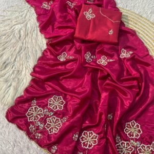 Dnaari Designer Shine HO Silk Handwork Saree-Available 6 Colours