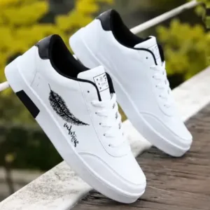 Men's Mesh Casual Sneakers – Lightweight Lace-Up Shoes for Walking, Running, Gym & Daily Wear ( white, IND-9 )
