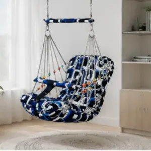 Cotton Baby Swing Chair – Foldable Hanging Jhula with Safety Belt for Kids | Washable Indoor & Outdoor Baby Swing ( default, OS )