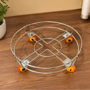 Gas Cylinder Trolley – Heavy-Duty Steel LPG Cylinder Stand with Wheels for Easy Movement ( default, OS )