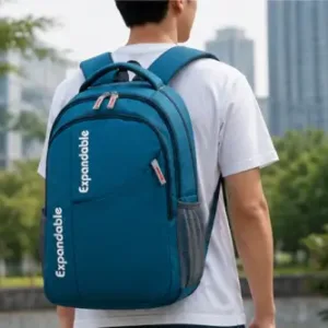 35L Expandable Laptop Backpack – Large Polyester Work & College Bag for Men, Women, Students & Office Use ( Teal, OS )