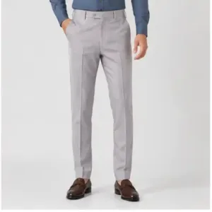 Men's Formal Trousers – Slim Fit Solid Polycotton Pants for Office, Business & Formal Wear ( green, 38 )