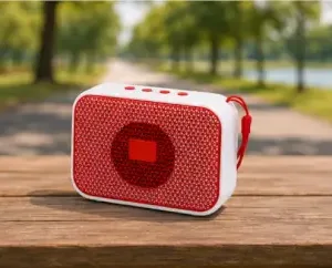 Party Bluetooth Speaker – Portable Wireless High Bass Speaker with Mic, Micro SD & Bluetooth 5.5 ( red, OS )