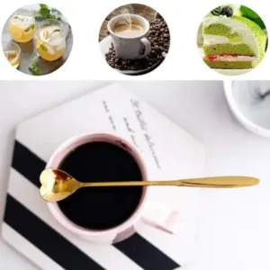 4 Pcs Golden Decorative Spoon Set – Stylish Floral Design Spoons for Kitchen & Dining ( gold, OS )