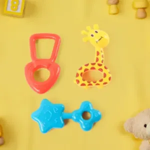 Baby Rattle Toys Set – Colorful BPA-Free Infant Sensory Teether & Rattle Toy Set (5 Pieces) ( multicolor, OS )
