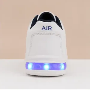 Kids LED Light Shoes – Lightweight Velcro Sports Shoes with Color-Changing Lights for Boys ( blue, 9-12 Months )
