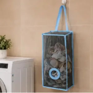 Royal Polythene Holder – Plastic Wall-Mounted Bag Dispenser & Storage Organizer ( blue, OS )