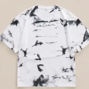 Men's Printed Cotton Blend T-Shirt – Stylish Half Sleeve Round Neck Casual T-Shirt for Daily Wear ( white, M )