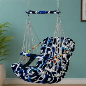 Cotton Baby Swing Chair – Foldable Hanging Jhula with Safety Belt for Kids | Washable Indoor & Outdoor Baby Swing ( default, OS )