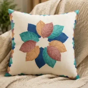Printed Velvet Cushion Covers – Set of 5 | 16×16 Inch Floral Decorative Pillow Covers for Sofa & Home Décor ( multicolor, OS )