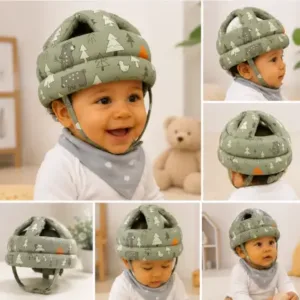 Baby Safety Helmet Head Protector Cap – Adjustable Soft Protective Helmet for Crawling, Walking & Toddler Safety ( green, OS )