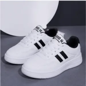 Kids Unisex Sports Running & School Shoes – Lightweight Casual Shoes with Comfort Insole & Lace-Up ( white, 4.5-5 Years )
