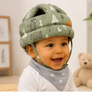 Baby Safety Helmet Head Protector Cap – Adjustable Soft Protective Helmet for Crawling, Walking & Toddler Safety ( green, OS )