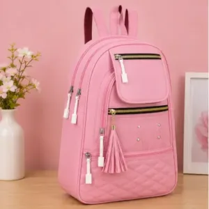Women's PU Leather Handbag – Stylish Multi-Compartment Shoulder Tote Bag for Office, Travel & Daily Use ( Peach, OS )