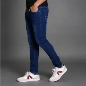 Dark Blue Denim Jeans for Men – Stylish Washed Casual Jeans for Everyday Wear ( blue, 26 )