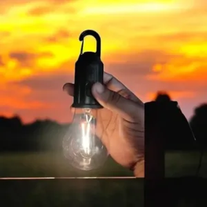 USB Rechargeable Hanging Camping Bulb Light with Hook | Portable LED Emergency Lantern for Camping, Travel & Power Cuts ( default, Standard )