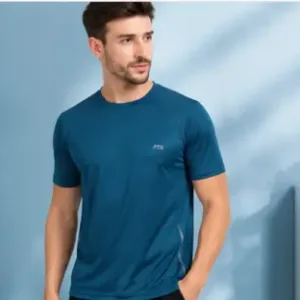 Men's Solid T-Shirt Combo Pack of 4 – Multicolor Regular Fit Dry-Fit Round Neck Half Sleeve Sports T-Shirts ( multicolor, L )