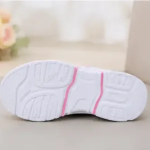 Kids Stylish Printed Casual Shoes for Girls – Lace-Up Synthetic Shoes with Comfortable Rubber Sole ( pink, 4 )