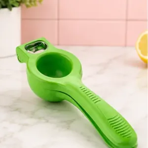 2-in-1 Manual Lemon Squeezer – Plastic Citrus Juicer with Juice Collector for Lemon, Lime & Orange ( green, OS )