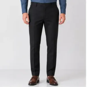 Men's Formal Trousers – Slim Fit Solid Polycotton Pants for Office, Business & Formal Wear ( black, 32 )