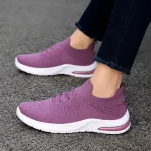 Women's Mesh Running Sneakers – Lightweight Lace-Up Sports Shoes for Walking, Running, Gym & Daily Wear ( pink, IND-5 )