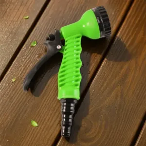 Garden Hose Spray Nozzle – Adjustable Multi-Pattern Watering Gun with Flow Control | Handheld Sprayer for Plants, Car Wash & Cleaning ( green, OS )
