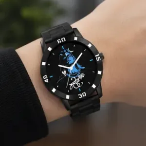 Men’s Analog Watch Combo Pack of 2 – Black Dial Stainless Steel Chain & Rubber Strap Watches | Quartz Casual Wristwatch Set ( default, OS )