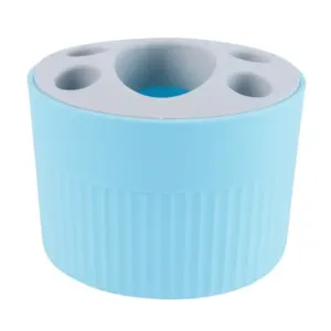 Bathroom Toothbrush Holder Stand – Multipurpose Plastic Organizer for Toothbrush, Toothpaste & Bathroom Essentials ( Sky Blue, OS )