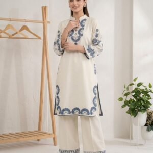 Premium Cora Cotton Co-ord set With Embroidered & Mirror work