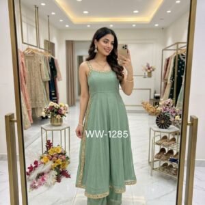 Salsa Crush Silk Co-ord Set with Real Mirror work