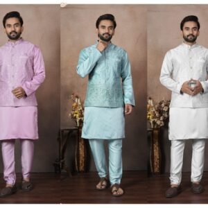 Festive Special-Men's Ready to wear Koti Pyjama Set-Available 3 Colour