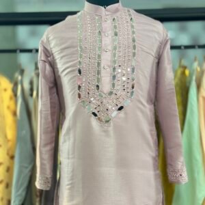Men's Pure Silk Long Kurta Payjama set -Available 3 Colours