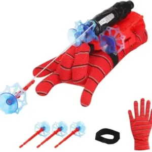 Spider Web Shooters Toy with Spider Gloves and Web Launcher for Kids, Red and Black, 1 Pc ( red, OS )