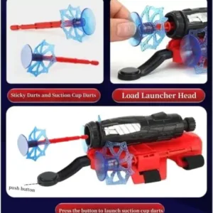 Spider Web Shooters Toy with Spider Gloves and Web Launcher for Kids, Red and Black, 1 Pc ( red, OS )